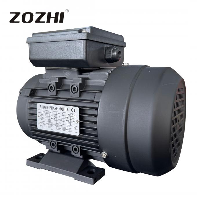50Hz 0.75KW 1HP 1440rpm সিঙ্গল-ফেজ ক্যাপাসিটর-স্টার্ট রান অ্যাসিনক্রোন ইনডাকশন মোটর 220V/230V এসি ভোল্টেজ 60Hz ফ্রিকোয়েন্সি রেট পাওয়ার 1