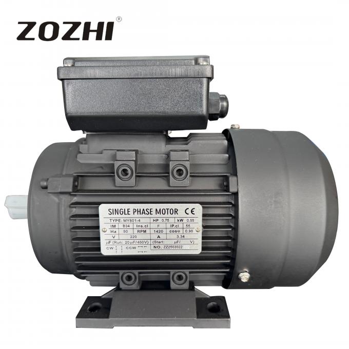 50Hz 0.55KW 0.75HP 1440rpm সিঙ্গল-ফেজ ক্যাপাসিটর-স্টার্ট রান অ্যাসিনক্রোন ইনডাকশন মোটর 220V/230V এসি ভোল্টেজ 60Hz ফ্রিকোয়েন্সি রেট পাওয়ার 2