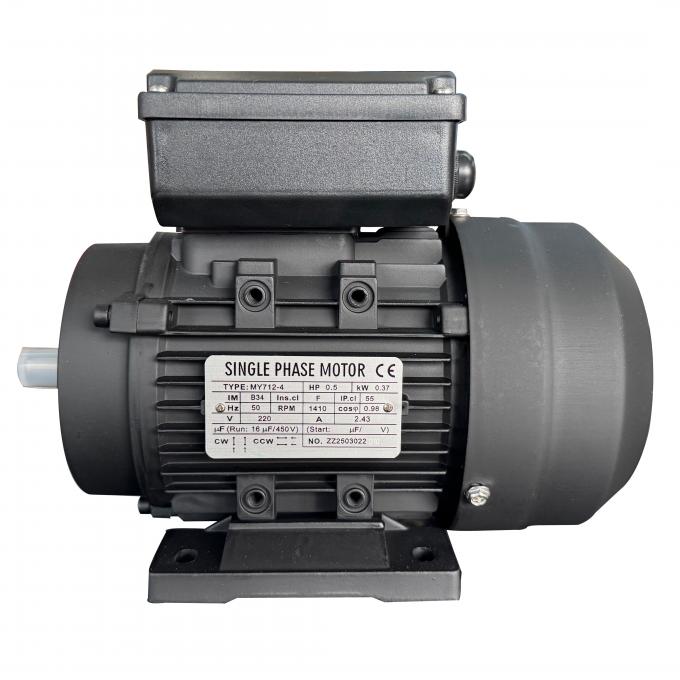 1410rpm একক-ফেজ ক্যাপাসিটর-স্টার্ট রান অ্যাসিঙ্ক্রোনাস বৈদ্যুতিক মোটর 0.37KW 0.5HP 220V AC ভোল্টেজ 50Hz/60Hz রেটেড পাওয়ার 0