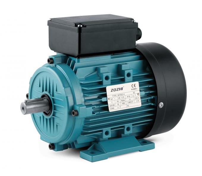 একক-ফেজ 1hp 0.75kw 220V 1500rpm ইনডাকশন মোটর বন্ধ বায়ু সংকোচকারী জন্য 0